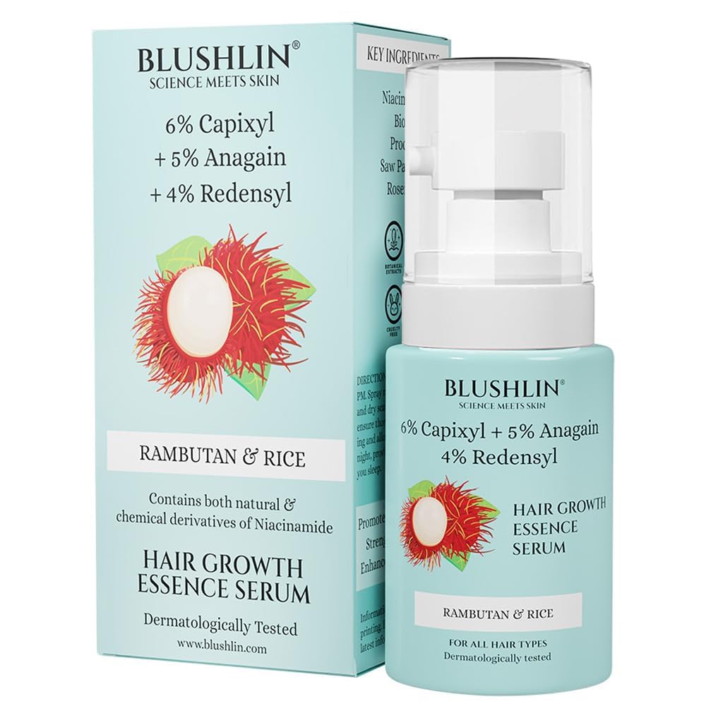 Hair Growth Serum with 3% Redensyl, 6% Capixyl & 5% Anagain - Natural Rosemary Oil Formula for Thicker, Fuller Hair - Reduces Hair Loss & Frizz - Unisex Treatment for Women & Men - 30ml Bottle - Perfect for Daily Use & Scalp Care Routine