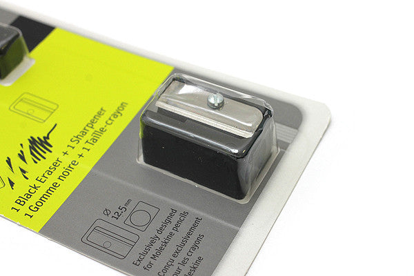 Premium Moleskine Pencil Eraser & Sharpener Set - High-Quality Sketching & Writing Accessories for Artists, Students & Professionals - Perfect for Notebooks, Journals & Office Use
