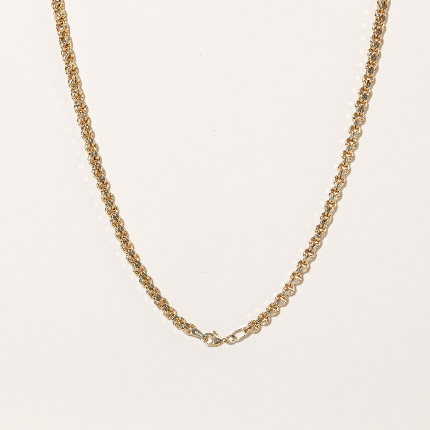 14K Yellow Gold Double Rolo Chain Necklace - 24 Inch Classic Dainty Jewelry for Women | Perfect for Layering, Everyday Wear & Special Occasions