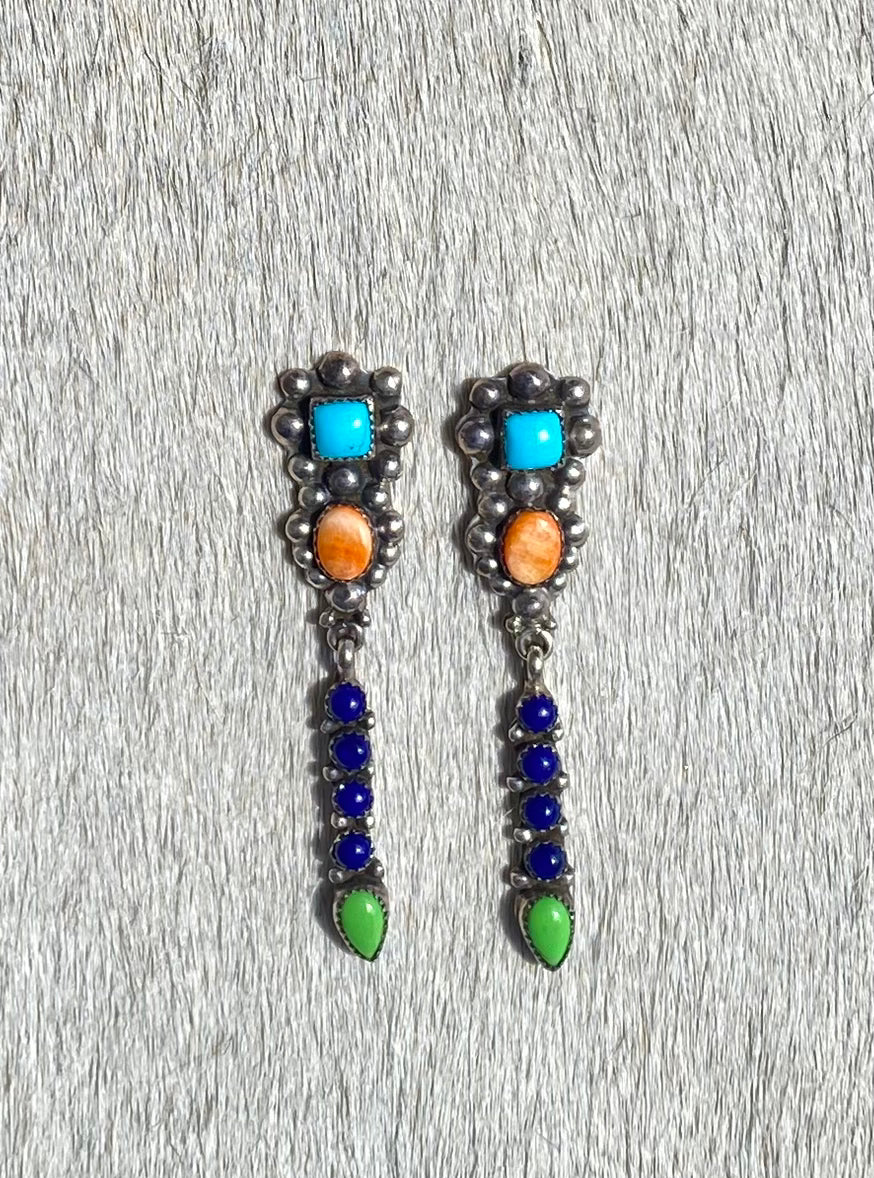 Multi Stone Earrings #33 - Elegant Handmade Jewelry for Women | Perfect for Parties, Weddings & Special Occasions