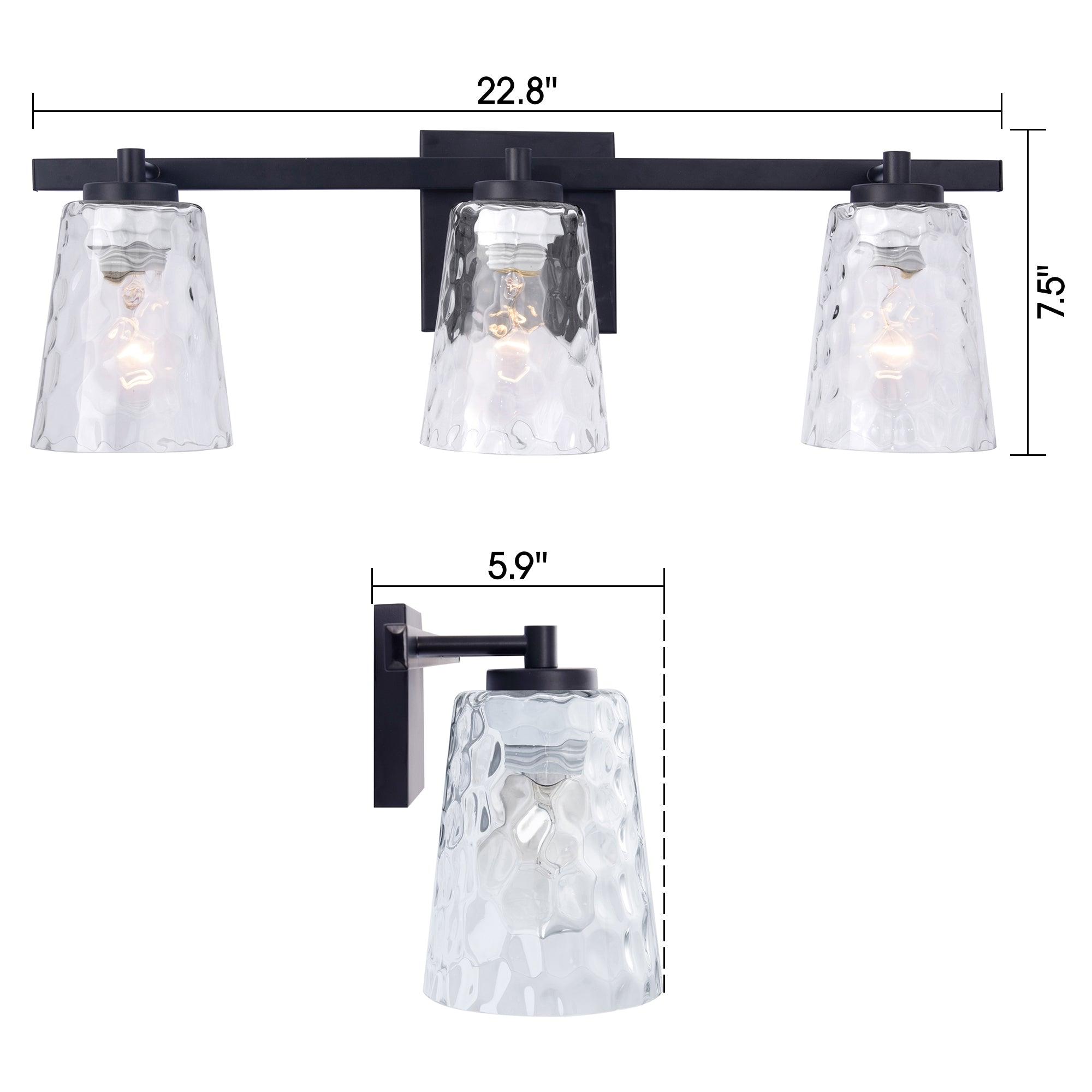 Radiance Modern 3-Light Dimmable Vanity Light - Bathroom Makeup Mirror Lighting Fixture for Bedroom, Dressing Room & Powder Room