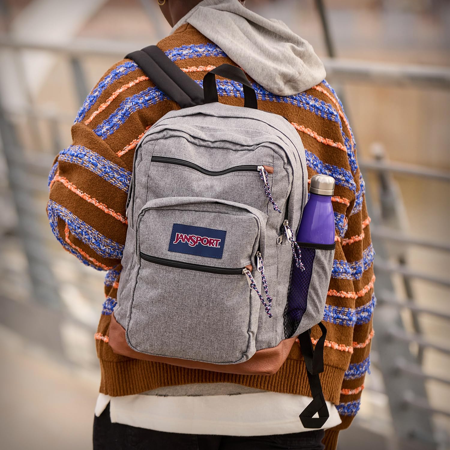 JanSport Cool Backpack - Large 15-Inch Laptop Sleeve, Ergonomic Straps, 2 Compartments, Black - Perfect for School, Work, and Travel