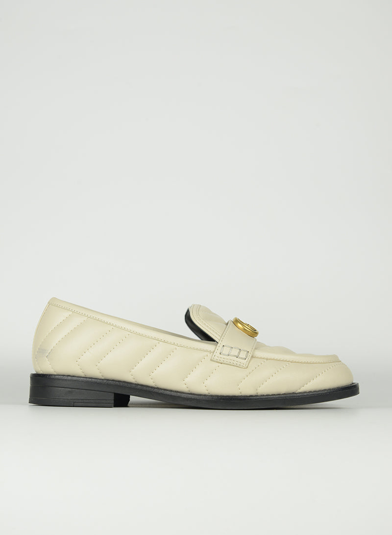 Gucci Cream Leather Loafers Size 36 - Classic Comfort for Business & Casual Wear