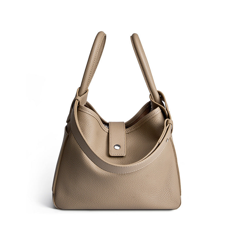 Genuine Leather Vegetable Basket Bag - Stylish Shoulder Bag & Crossbody Tote for Women | Perfect for Grocery Shopping, Farmers Market & Everyday Use