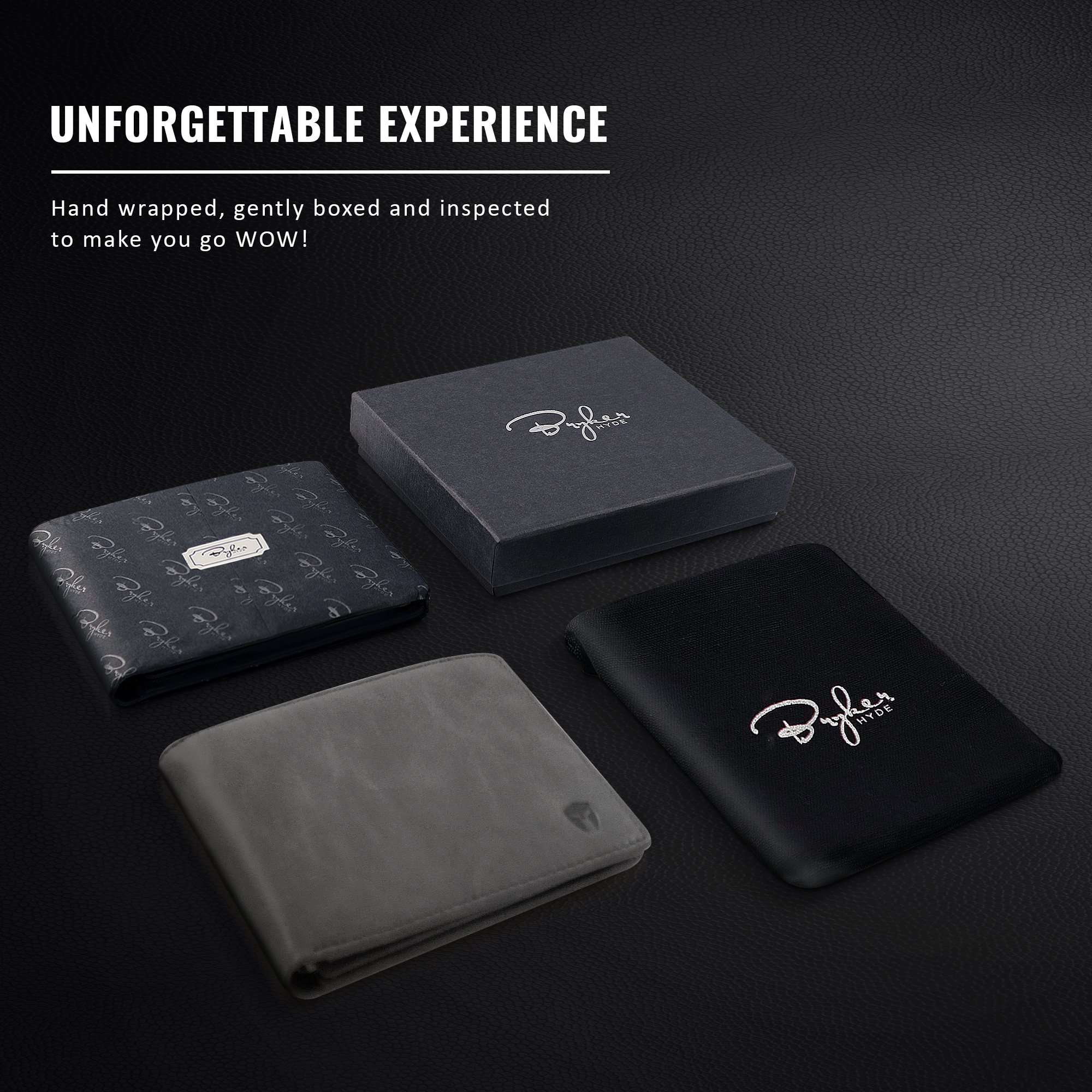 Bryker Hyde 2 ID Window RFID Blocking Wallet for Men - Premium Full Grain Leather Bifold Wallet with Side Flip Design, Extra Capacity Travel Wallet (Slate Gray Distressed Leather) - Perfect for Business, Travel & Everyday Use