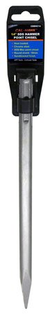 Cal Hawk Tools CDBHC14 SDS Hammer Point Chisel - Heavy Duty Demolition Chisel for Concrete, Brick & Masonry - Perfect for Construction, Renovation & DIY Projects