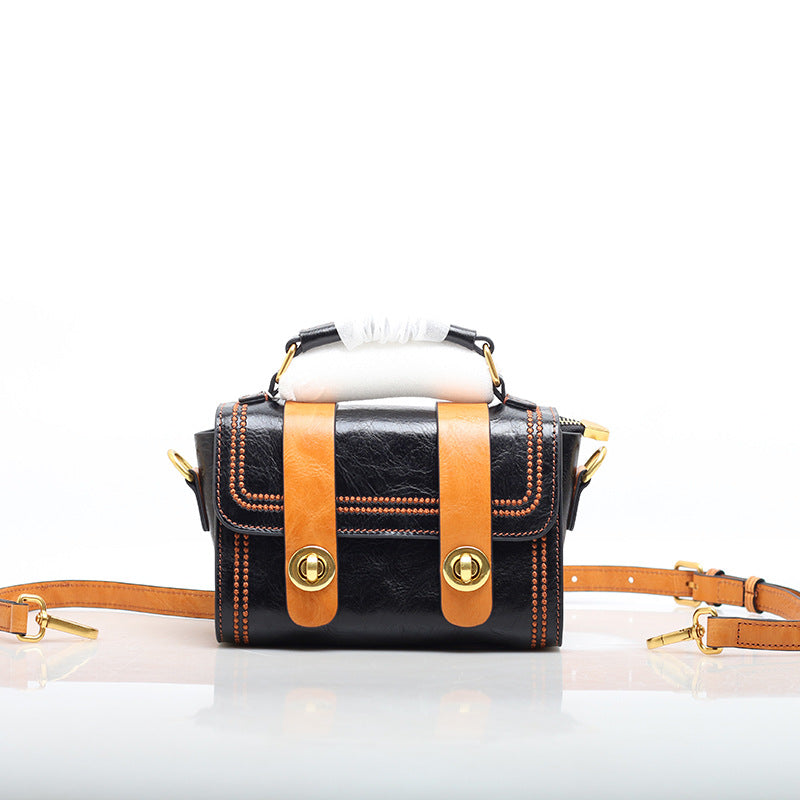 Premium Italian Leather Handbag with Top Handle - Women's Fashion Luxury Shoulder Bag for Work, Travel & Special Occasions