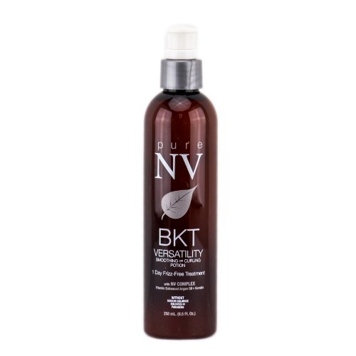 1 Day Frizz Free Treatment Smoothing & Curling Lotion with Keratin, Collagen & Argan Oil - Natural Vitamins & Minerals for Hair Repair, Restoration & Strength - 8.5 Oz - Perfect for Damaged, Dry or Curly Hair at Home or Salon