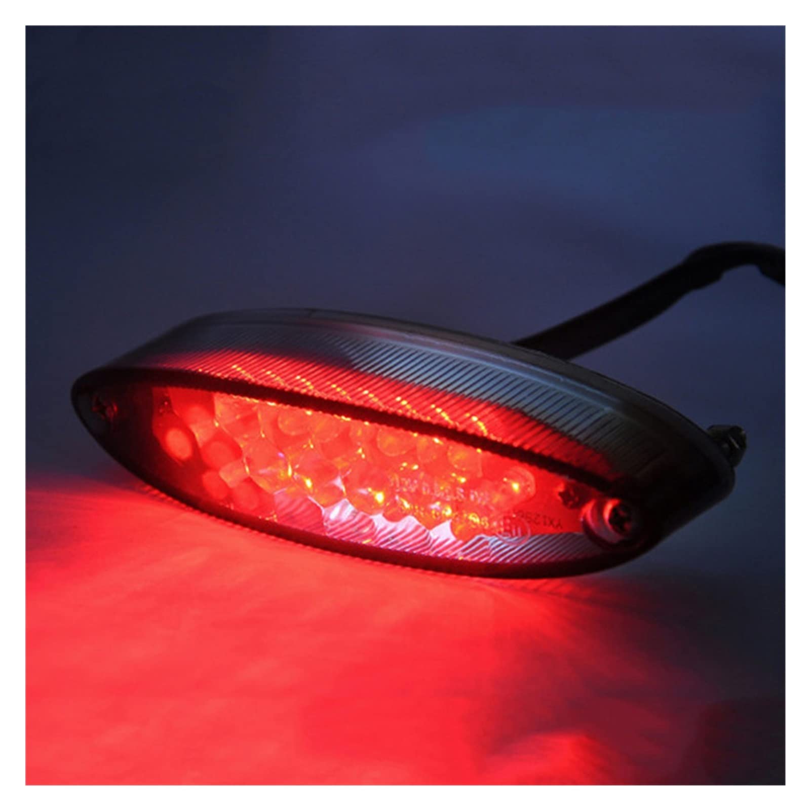 Smoked LED Motorcycle Turn Signal & Brake Tail Light - for Custom Bikes & Night Riding