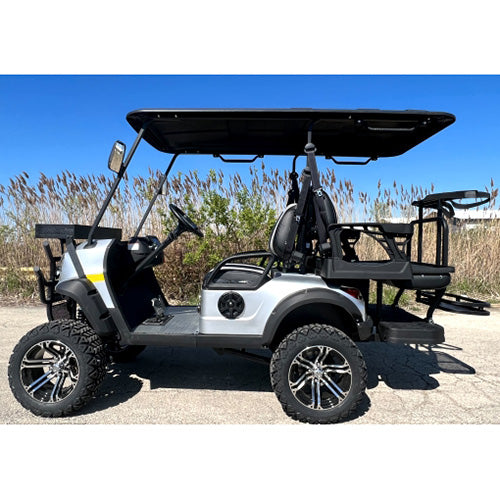 48V Electric Golf Cart 4 Seater - Lifted Renegade+ Edition Utility UTV | Compare to Coleman & Kandi | Red | Perfect for Golf Courses, Campuses & Resort Transportation