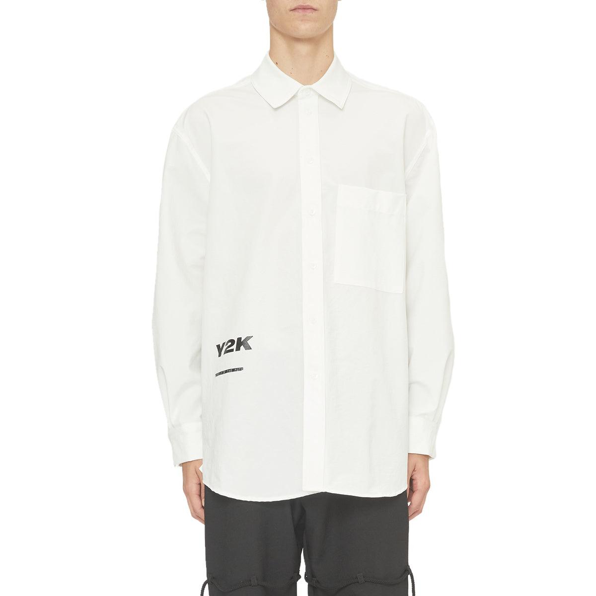 Y2K Pleated Box Shirt Women's Fashion Top - White Cotton Blouse for Casual & Office Wear | Retro 2000s Style, Loose Fit Shirt for Streetwear & Party Outfits
