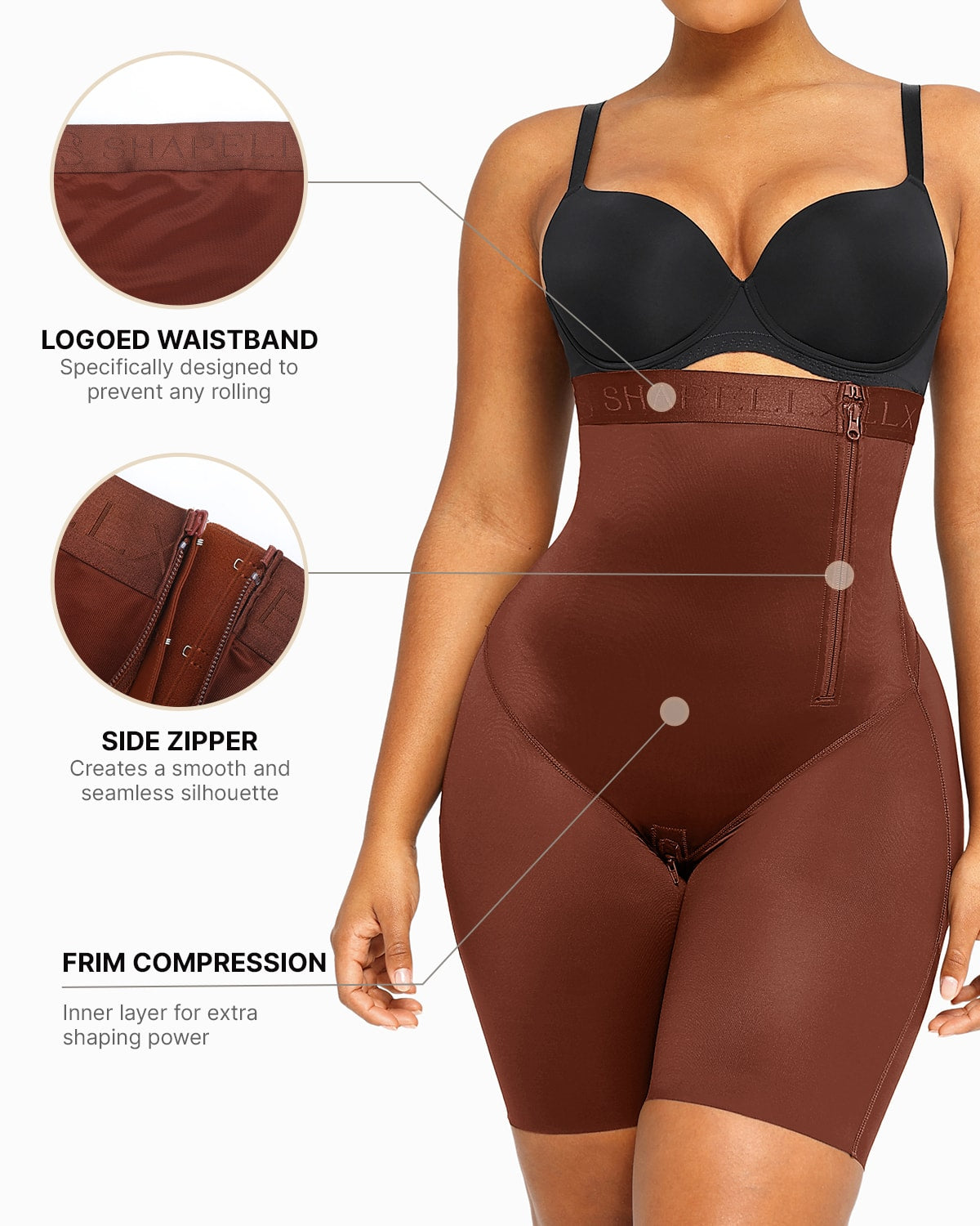 AirSlim® Butt Lifting High Waist Shorts for Women - Tummy Control Shapewear & Body Shaper - Perfect for Workout, Yoga & Everyday Wear