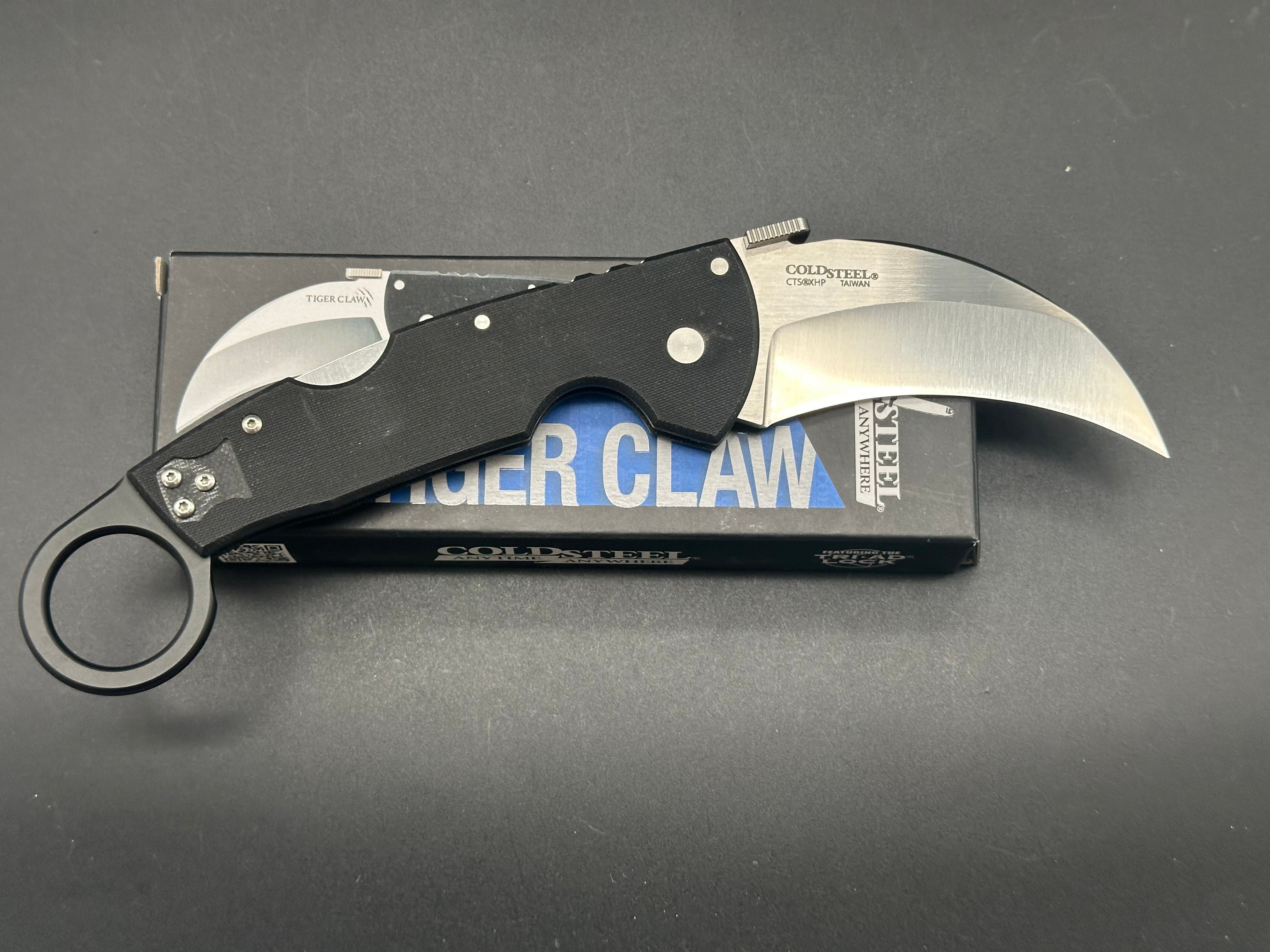 Cold Steel Tiger Claw Karambit Lockback Knife - 3.25