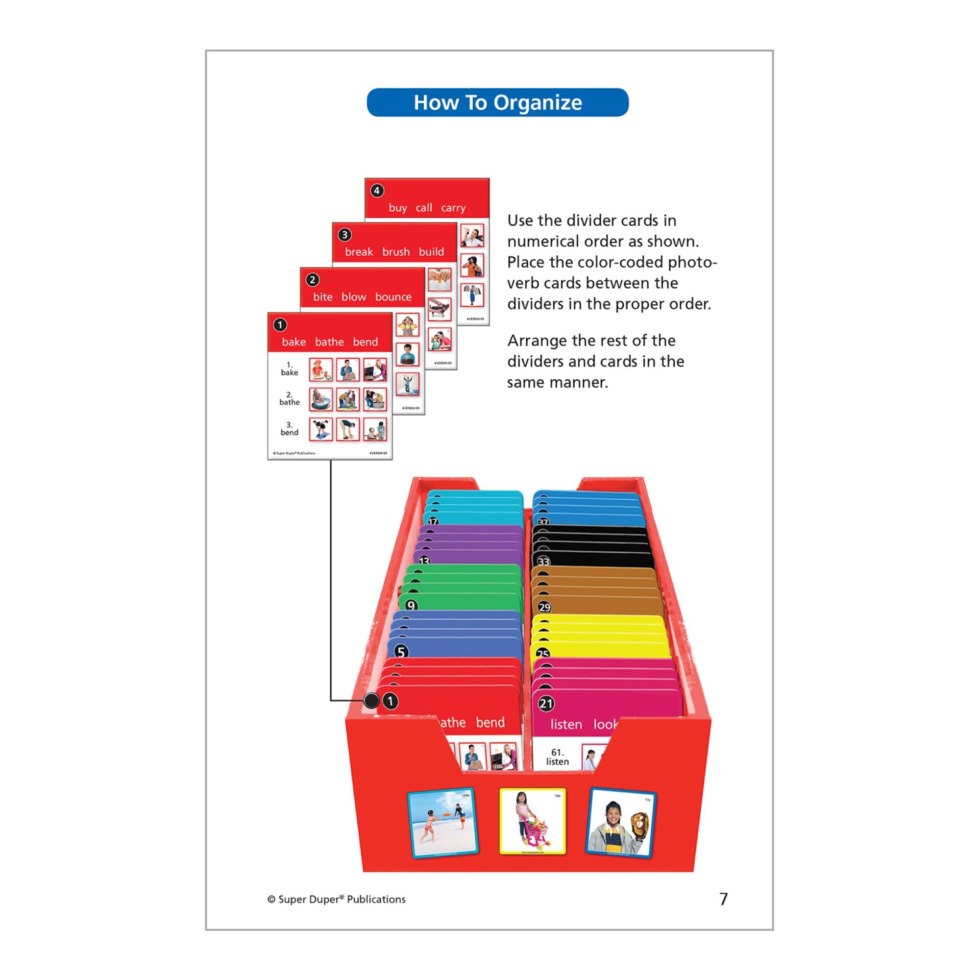 Super Duper Publications | Webber® Mini Verbs Photo Flash Cards | Educational Learning Tool for Kids | Perfect for Speech Therapy, ESL & Classroom Activities