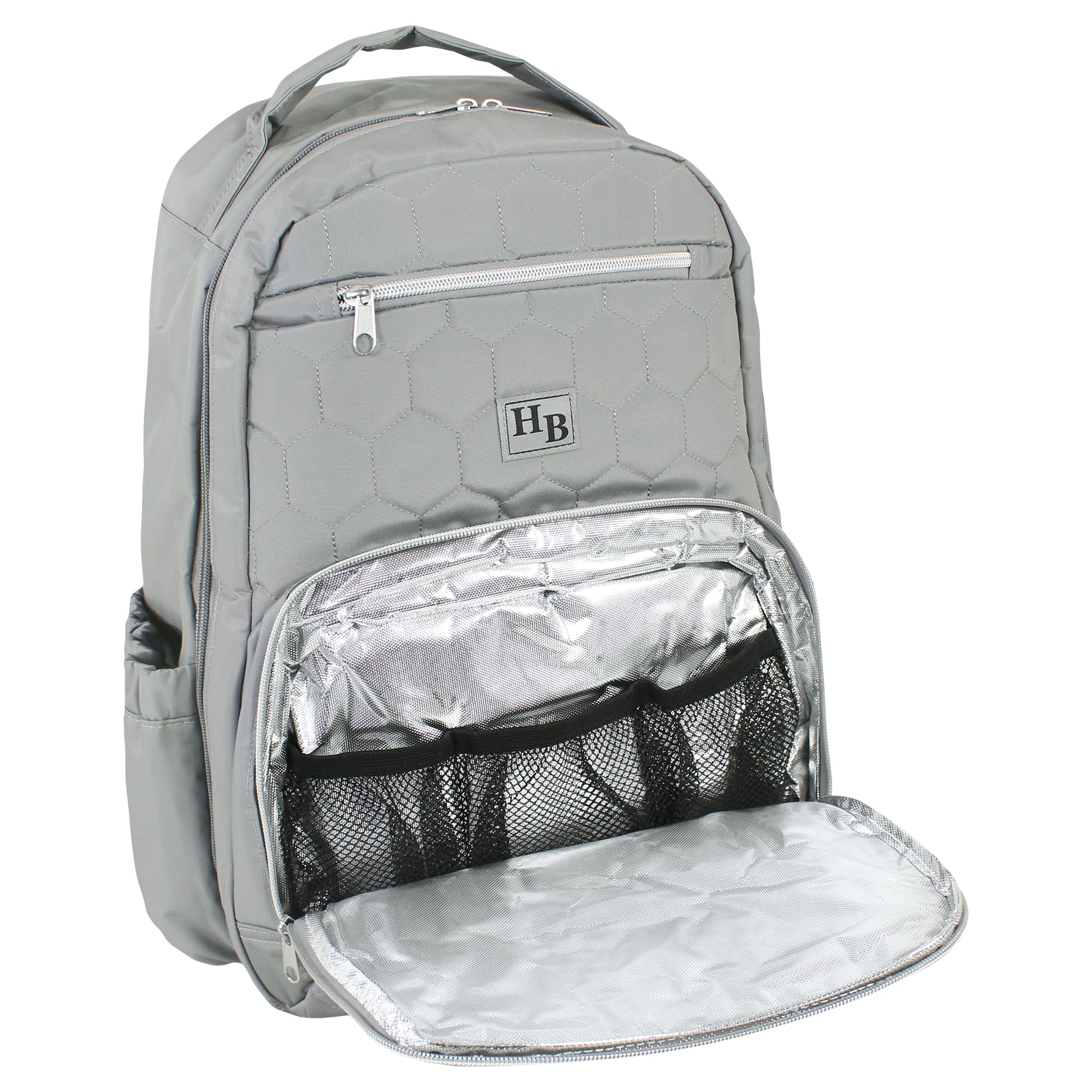 Hudson Baby Unisex Premium Diaper Backpack with Changing Pad - Gray, One Size | Waterproof Baby Bag for Travel, Daycare & On-the-Go Parents