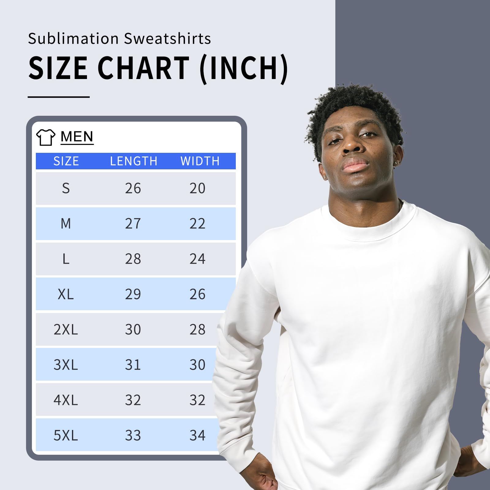 2 Pack White Blank Polyester Crewneck Sweatshirts for Sublimation & Heat Press - Unisex Adult Pullover Hoodies for DIY Printing, Custom Apparel & Gifts