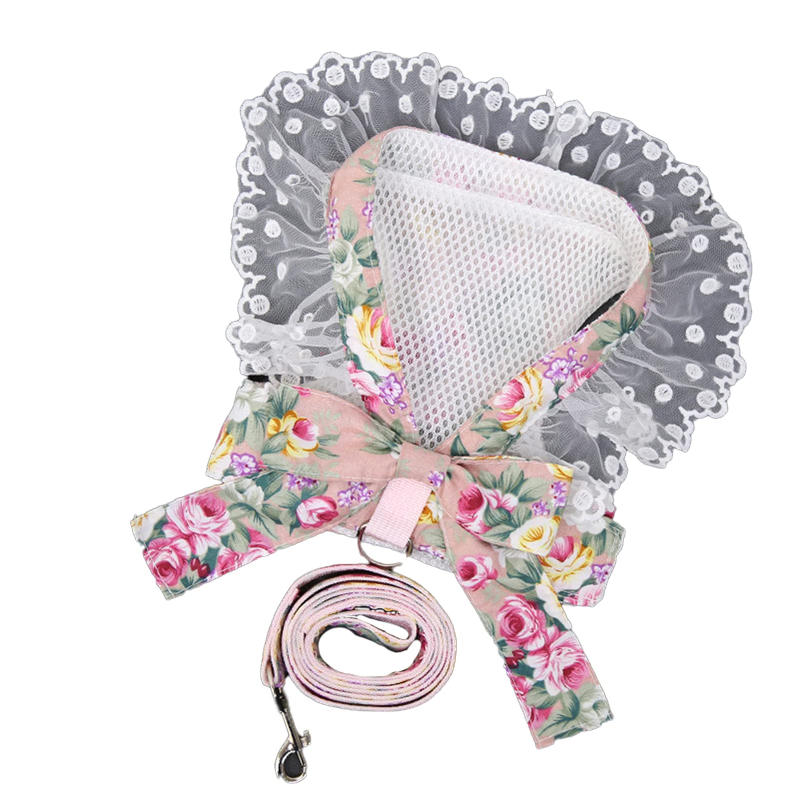 Breathable Lightweight Dog Harness with Bow Tie - Soft, Adjustable & Easy to Clean Pet Vest for Small Medium Dogs - Perfect for Walking, Training & Outdoor Adventures