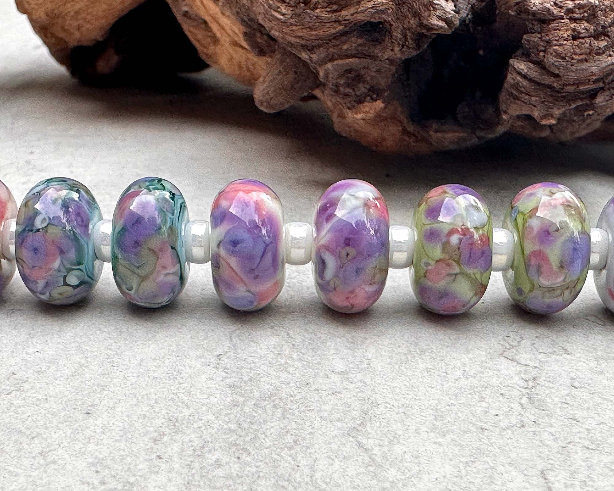26 Picasso Mosaic Lampwork Beads Set - High Quality Glass Beads for Jewelry Making, DIY Crafts (SRA) - Perfect for Necklaces, Bracelets, Earrings and Art Projects