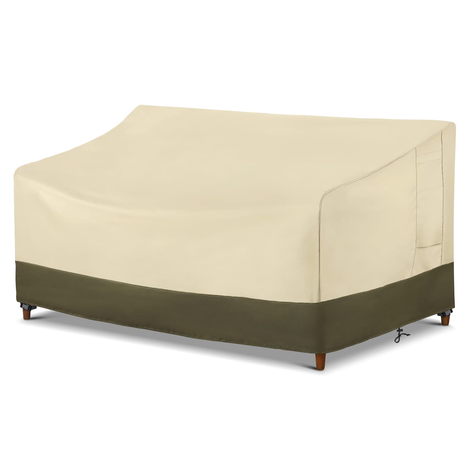 **SunPatio Waterproof Outdoor Couch Cover – Heavy Duty Oversized Sofa & Bench Cover with Air Vents & Handles (90