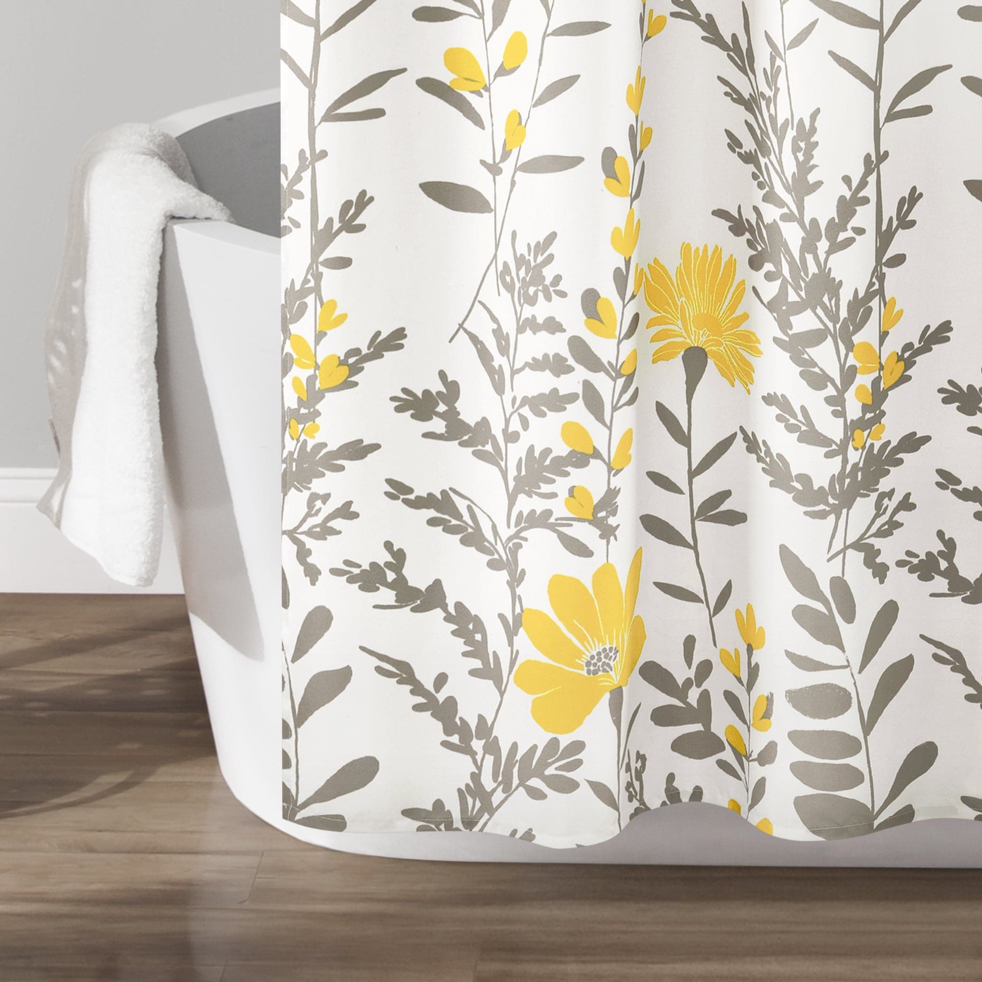 Stylish Aprile Shower Curtain - Waterproof & Mold Resistant Bathroom Decor for Modern Homes - Perfect for Bathroom, Guest Bath & Dorm Use
