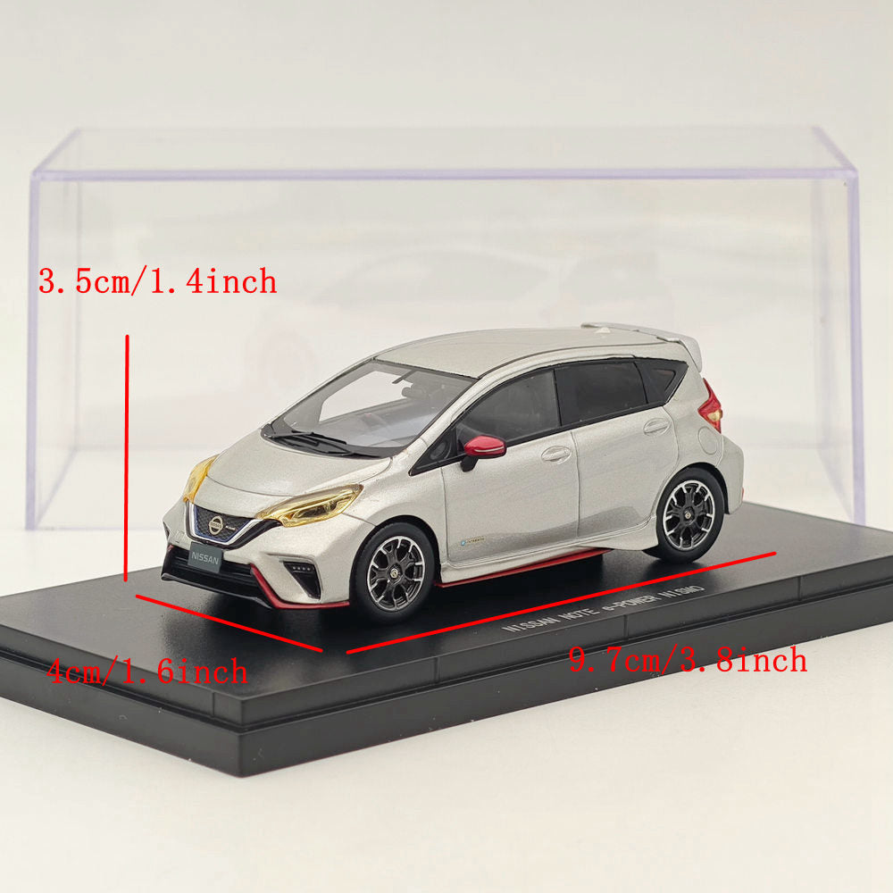 1/43 EBBRO 45440 NISSAN NOTE e-POWER NISMO 2017 Silver Resin Diecast Model Car - Collectible Miniature Vehicle for Display, Gifts & Car Enthusiasts