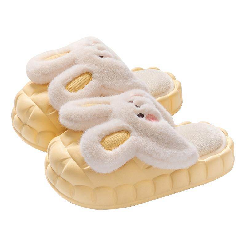 Soft Fluffy Plush Bunny Slippers for Women - Cozy Indoor House Shoes with Non-Slip Sole | Perfect Gift for Christmas, Birthday & Relaxing at Home