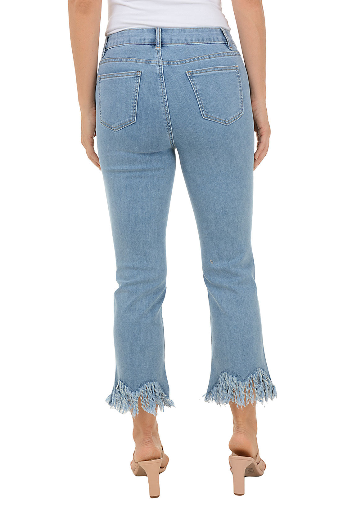Trendy Shaggy Hem Flared Denim Crop Pants for Women - 90s Vintage High Waisted Wide Leg Jeans for Casual Outfits & Streetwear Fashion