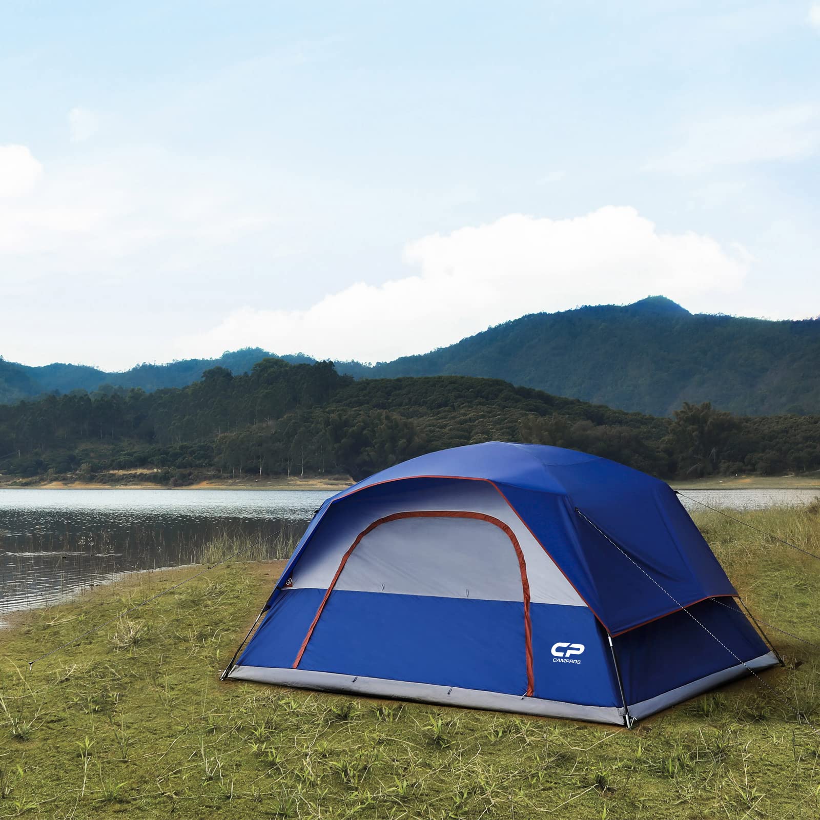 CP Tent 3/4/6/8 Person Waterproof Windproof Family Camping Tent with Rainfly - Large Mesh Windows & Wide Door - Easy Setup Portable Dome Tent with Carry Bag - Perfect for Backpacking, Hiking & Outdoor Adventures