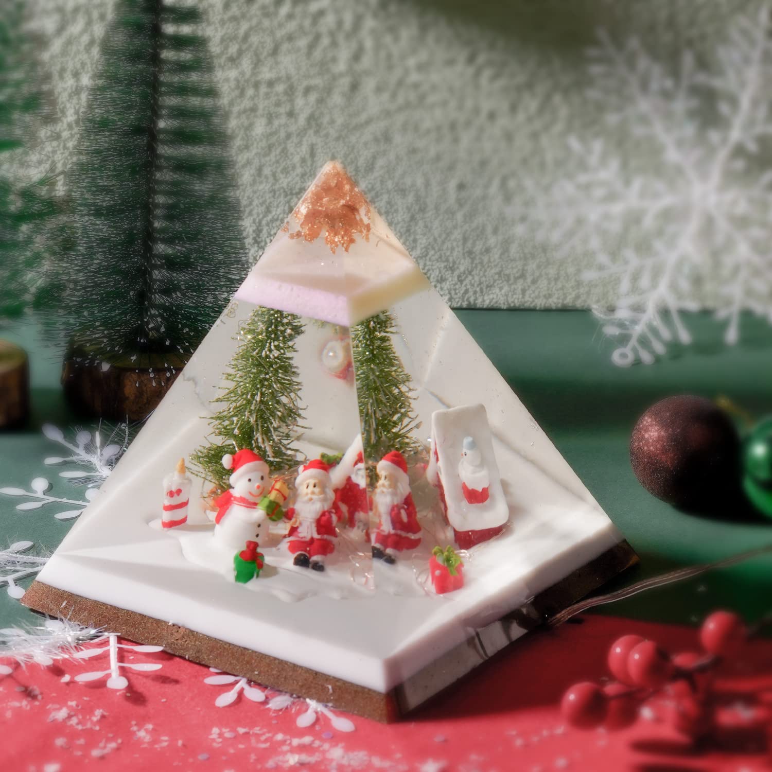 Premium Large Silicone Pyramid Molds for Resin Art - 15cm/5.9inch DIY Craft Molds for Memorial Gifts, Jewelry Making, Paperweights & Home Decor - Perfect for Epoxy Resin Projects, Unique Handmade Gifts & Creative Home Decoration Ideas