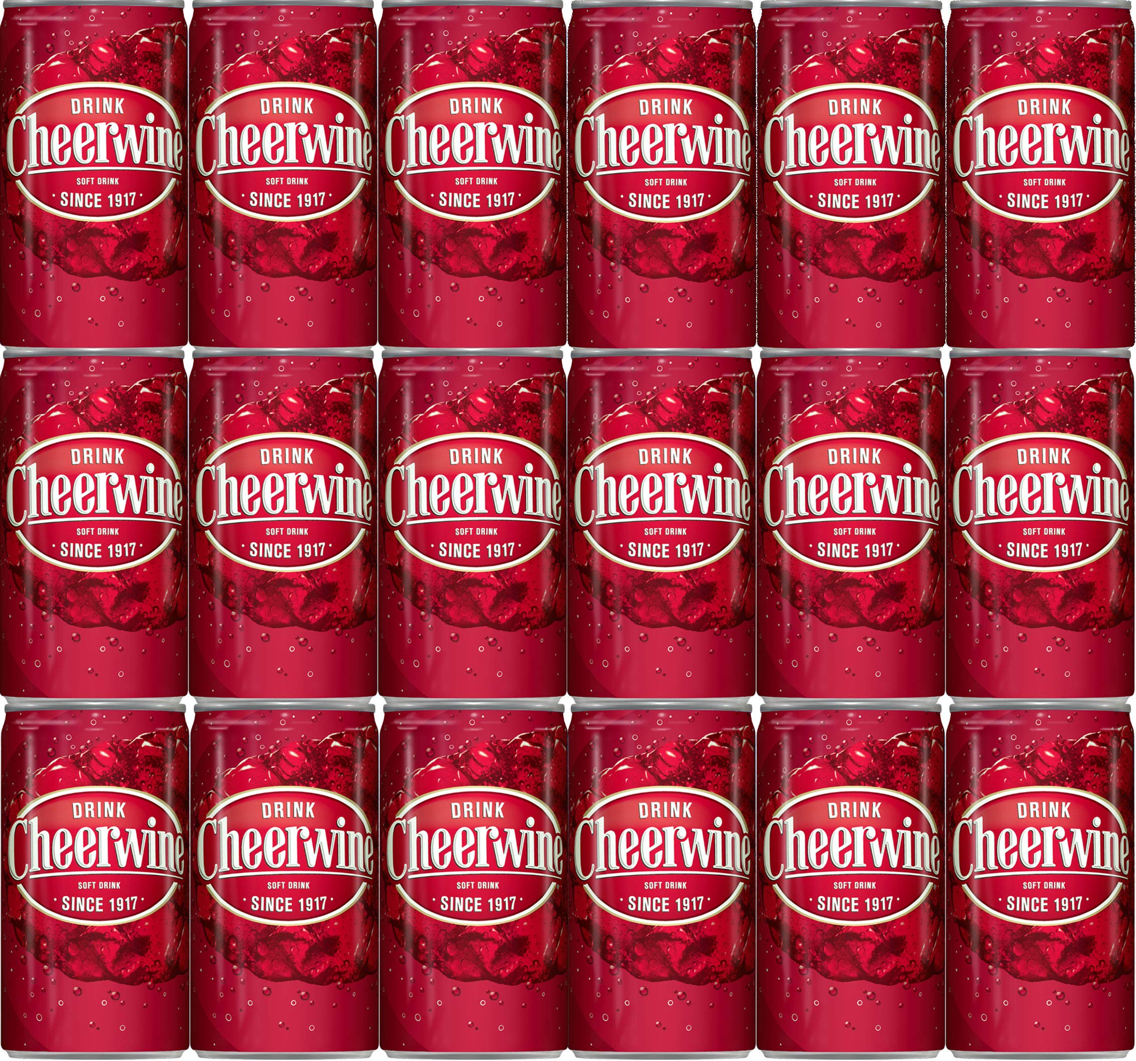 Cheerwine Soda - 18 Pack of 7.5 oz Cans | Classic Cherry Flavored Soft Drink | Perfect for BBQs, Parties & Refreshment
