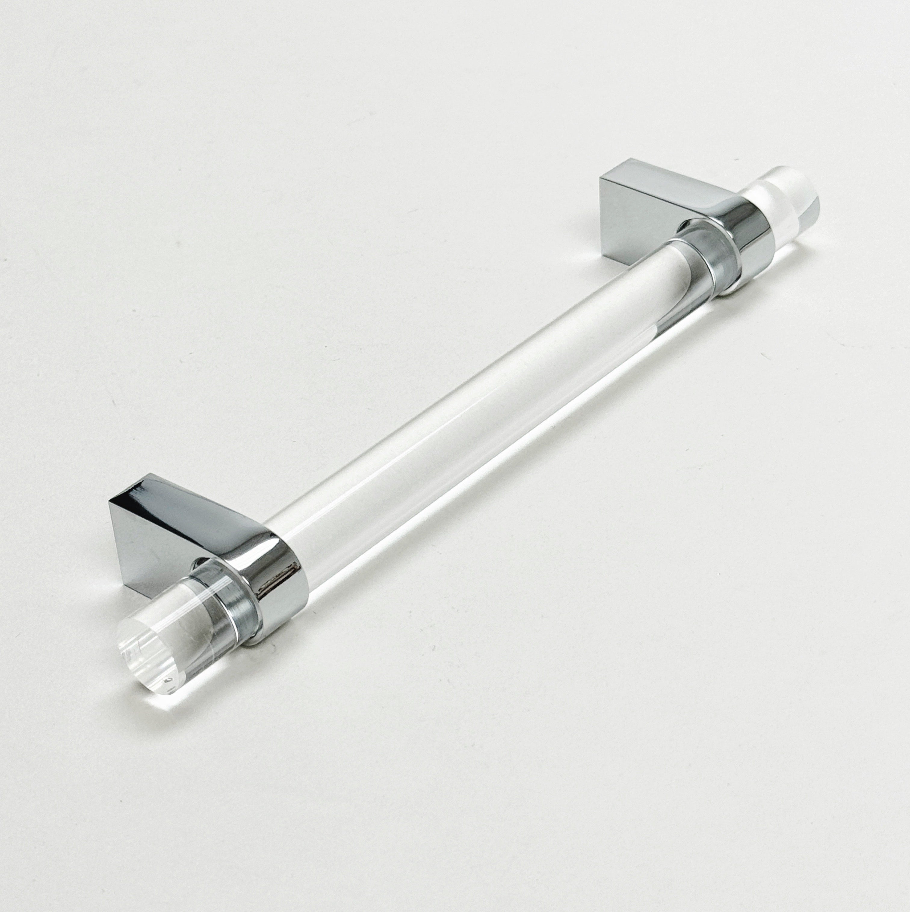 Lucite June Polished Chrome Drawer Pulls and Knobs - Vintage Style Cabinet Hardware for Kitchen & Bathroom Renovation - Easy to Install Drawer Handles for Dressers, Cabinets and Furniture