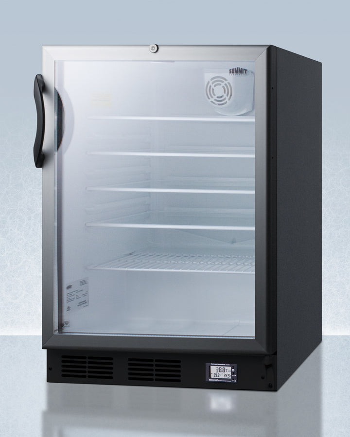 Accucold 24-Inch Wide Built-In Glass Door Refrigerator - ADA Compliant, Energy Efficient, Perfect for Restaurants, Cafes & Commercial Kitchens - Model SCR600BGLBINZADA