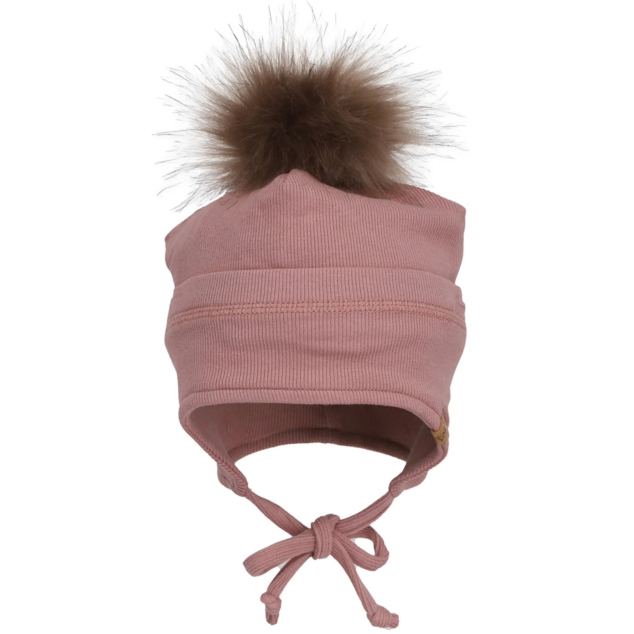 CaliKids Baby and Toddler Mid Season Pompom Rib Hat for Boys & Girls 3-18 Months - Soft Warm Beanie for Winter & Fall - Perfect for Outdoor Play, Photo Shoots & Holiday Gifts
