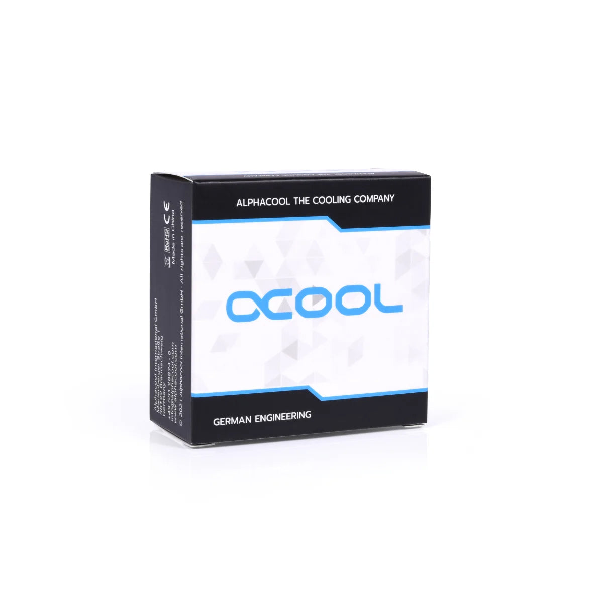 Alphacool Eiszapfen 8mm Offset Rotatable G1/4 Male to Female Fitting - Black - Perfect for Custom PC Water Cooling Loops and Hardline Tubing Installations
