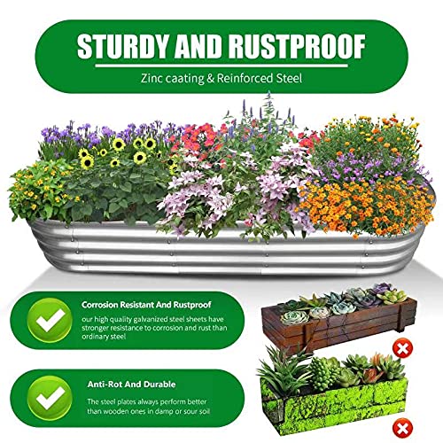9 ft x 3 ft Metal Raised Garden Bed - Elevated Planter Box for Vegetables, Flowers & Herbs (2 Pack) | Perfect for Backyard Gardening, Patio Decor & Small Space Urban Farming