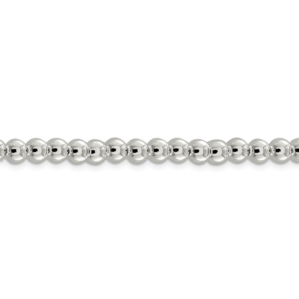 925 Sterling Silver 6.10mm Beaded Box Chain Necklace with Lobster Clasp - Elegant Dainty Jewelry for Women, Perfect for Everyday Wear, Gifts & Special Occasions