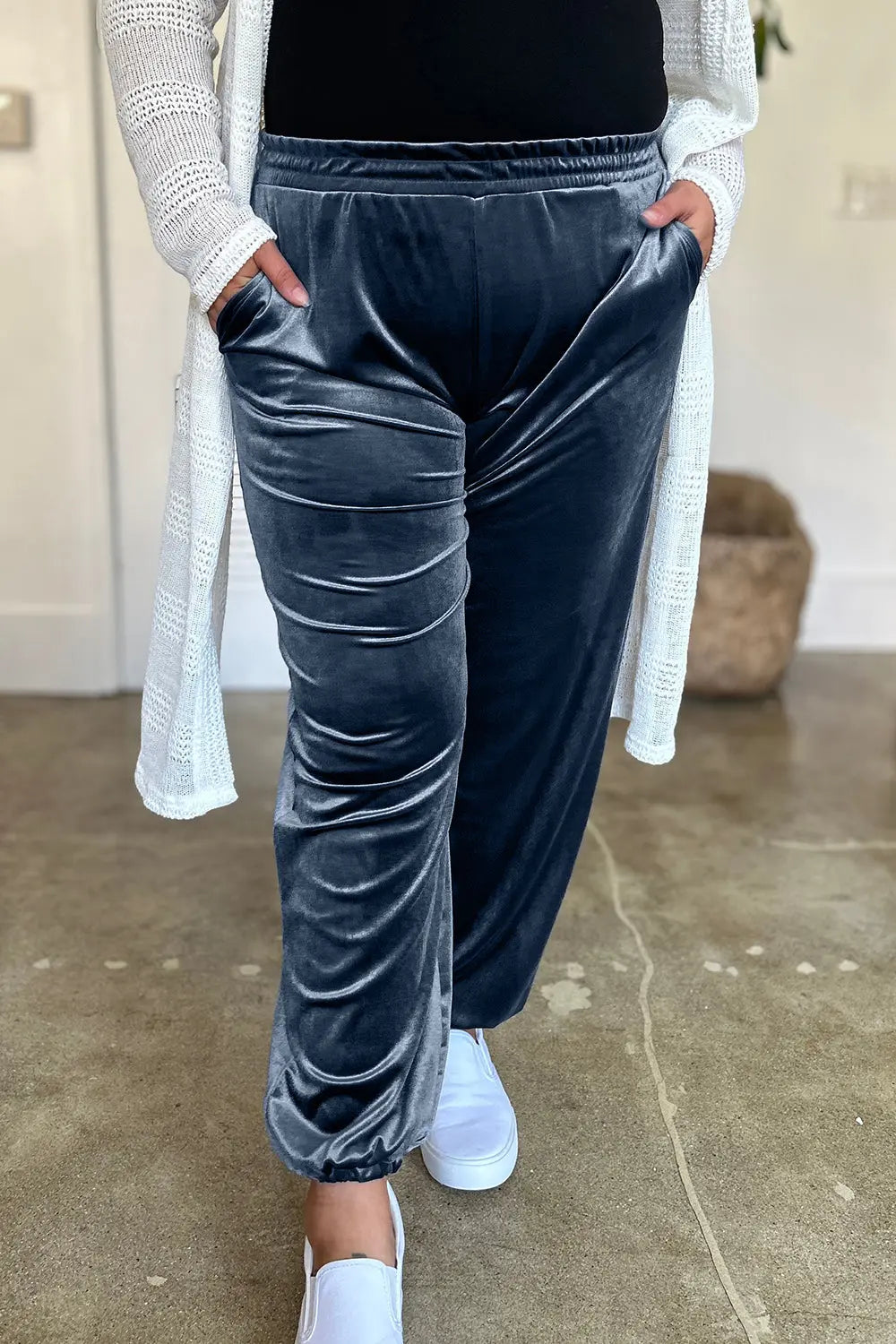 Comfortable Stretch Pocketed Elastic Waist Joggers for Women - Soft Lounge Pants for Running, Yoga & Casual Wear