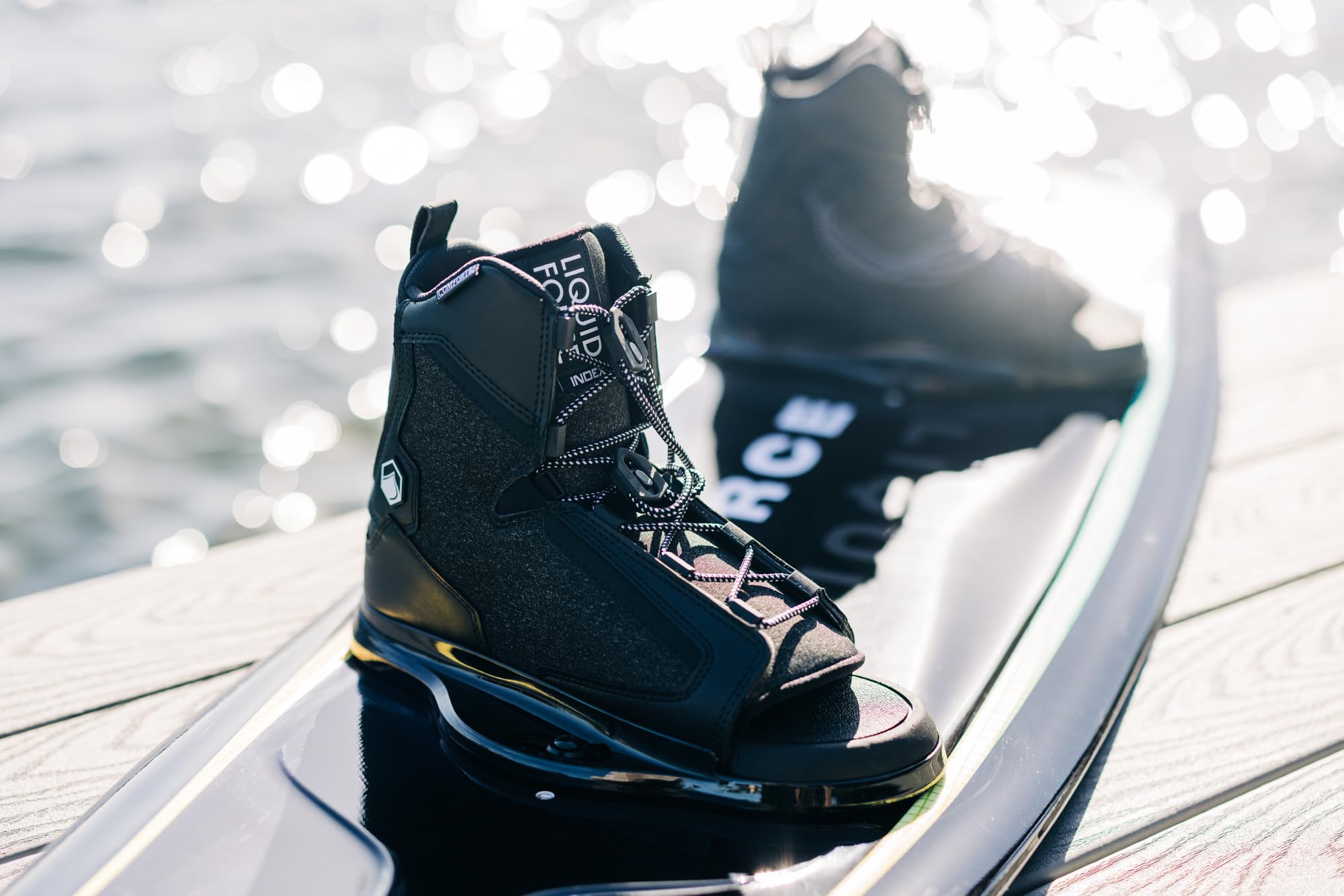 Liquid Force 2025 Index Wakeboard Bindings - Premium Adjustable Wakeboarding Boots for Men & Women - Perfect for Boat & Cable Park Riding