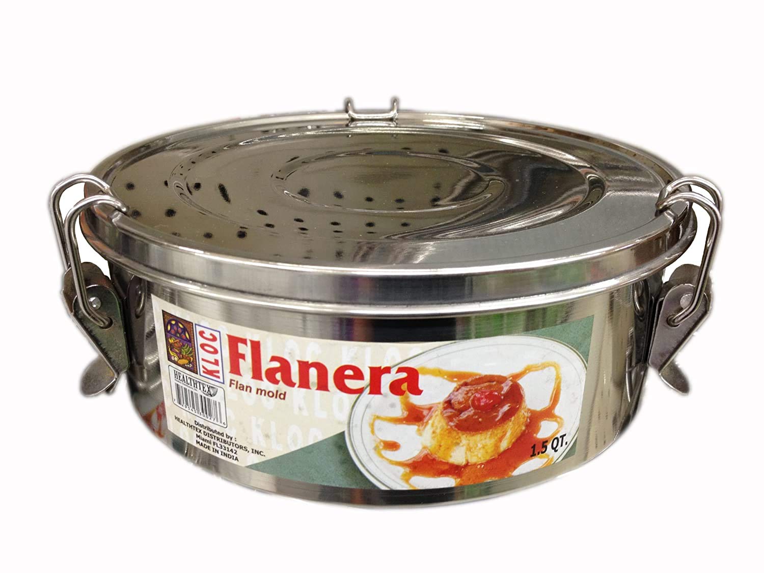 Original Flan Mold - 1.5 Qt Flan Maker for Perfect Homemade Desserts | Ideal for Baking Flan, Custard, Crème Brûlée & More