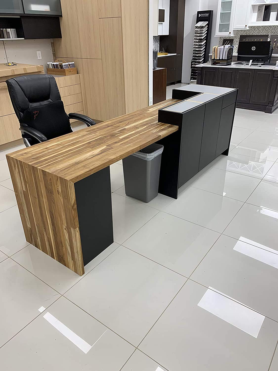 Premium Teak Wood Countertop with Oil Finish - 1.5 Inch Thick Kitchen Island & Bar Top - Durable Natural Wood Surface for Modern Kitchens, Restaurants & Outdoor Bars
