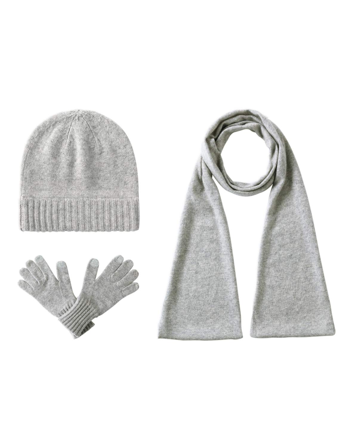EURKEA 100% Pure Cashmere Scarf, Gloves & Beanie Hat Set for Women - Winter Warm Accessories Gift Box | Perfect for Cold Weather, Outdoor Activities & Holiday Gifting