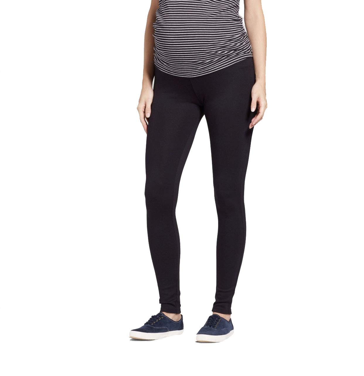 **Ingrid & Isabel Maternity Over Belly Ponte Pants – Comfortable Stretchy Pregnancy Pants for Work & Everyday Wear**