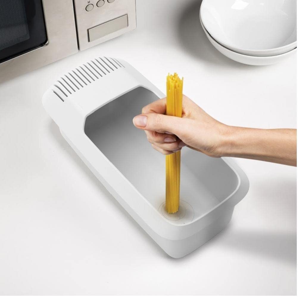 **Microwave Pasta Cooker with Strainer – Heat-Resistant Spaghetti Bowl & Noodle Cooker – Perfect for Quick Meals, Dorm Cooking & Busy Kitchens**