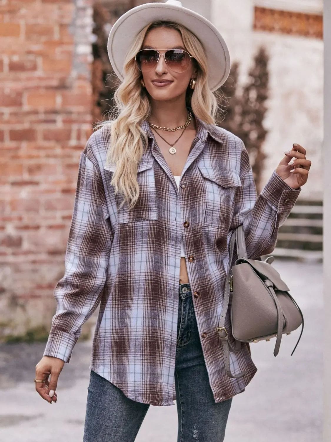 Stylish Plaid Dropped Shoulder Longline Shirt for Men & Women | Casual Oversized Flannel Shirt | Perfect for Fall Layering, Streetwear Outfits and Cozy Loungewear