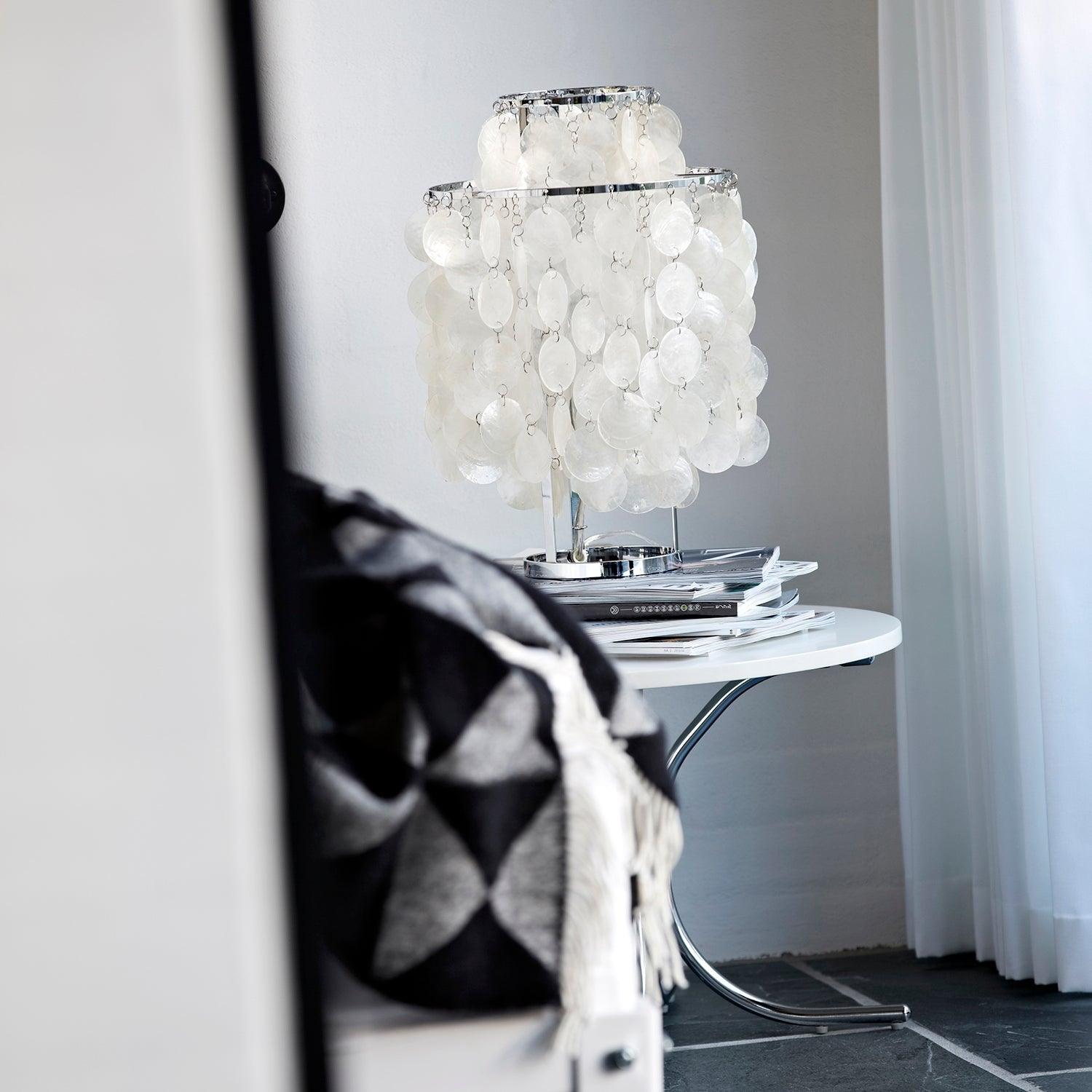 Modern Round Shell Table Lamp - Stylish Bedside & Living Room Lighting for Home Decor | Perfect for Bedroom, Office & Reading Nook