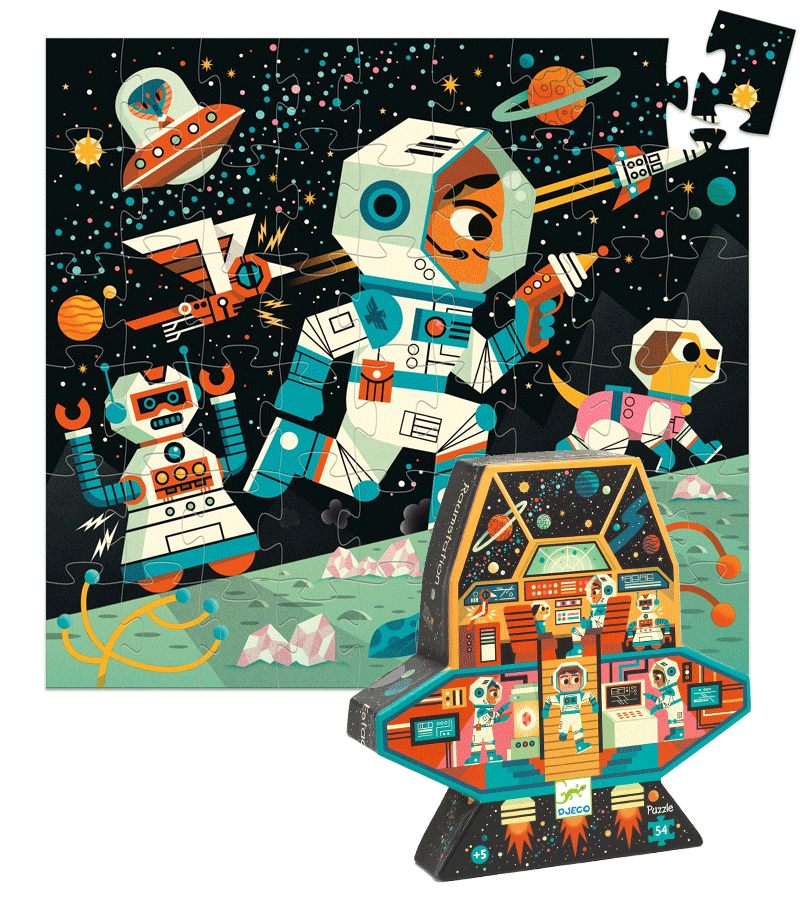 54-Piece Space Station Puzzle by Djeco - Fun Educational STEM Toy for Kids Ages 6-12 | Perfect for Birthday Gifts, Classroom Activities & Family Game Nights