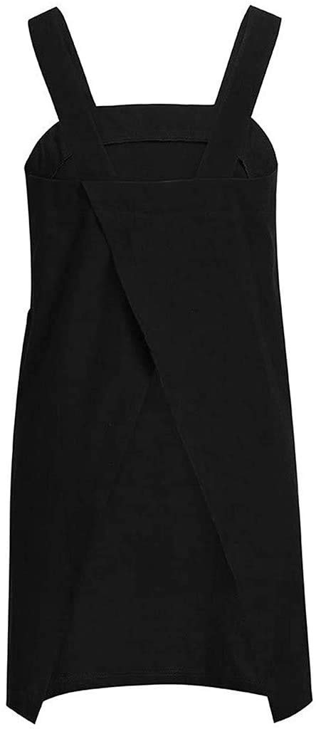 Premium Cotton Linen Cross Back Apron for Women - Adjustable Kitchen Apron with Pockets for Baking, Cooking & Grilling - Comfortable Pinafore Dress for Home Chefs & Professional Cooks | Perfect for Home Kitchen, BBQ Parties & Culinary Classes