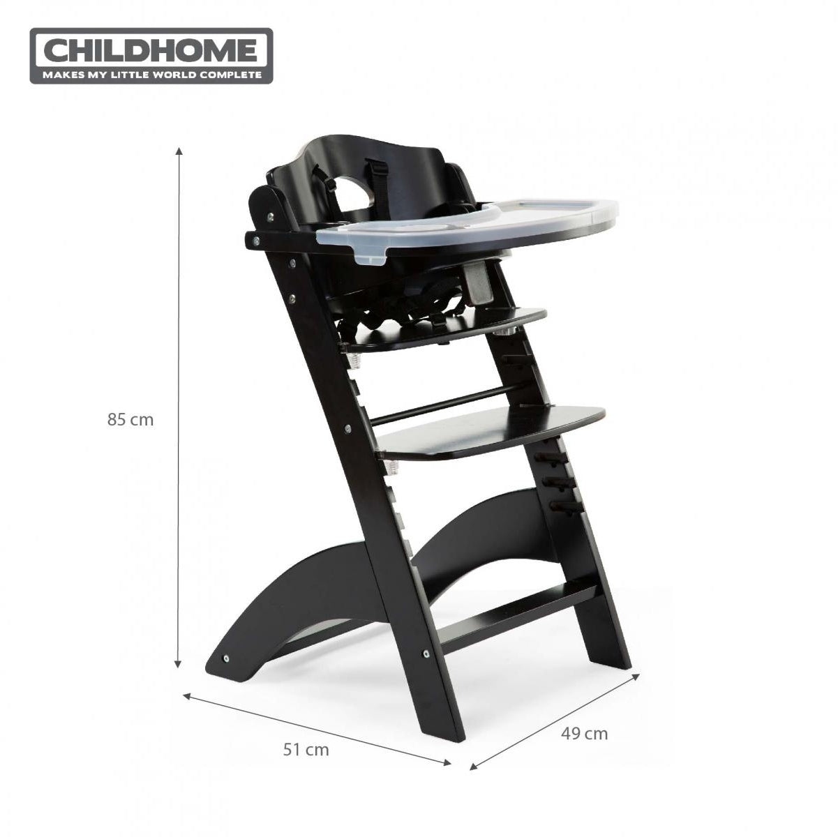 Adjustable Childhome LAMBDA 3 Kids Learning High Chair - Convertible Toddler Booster Seat for Dining, Studying & Playtime - Perfect for Home, Restaurants & Daycare Centers