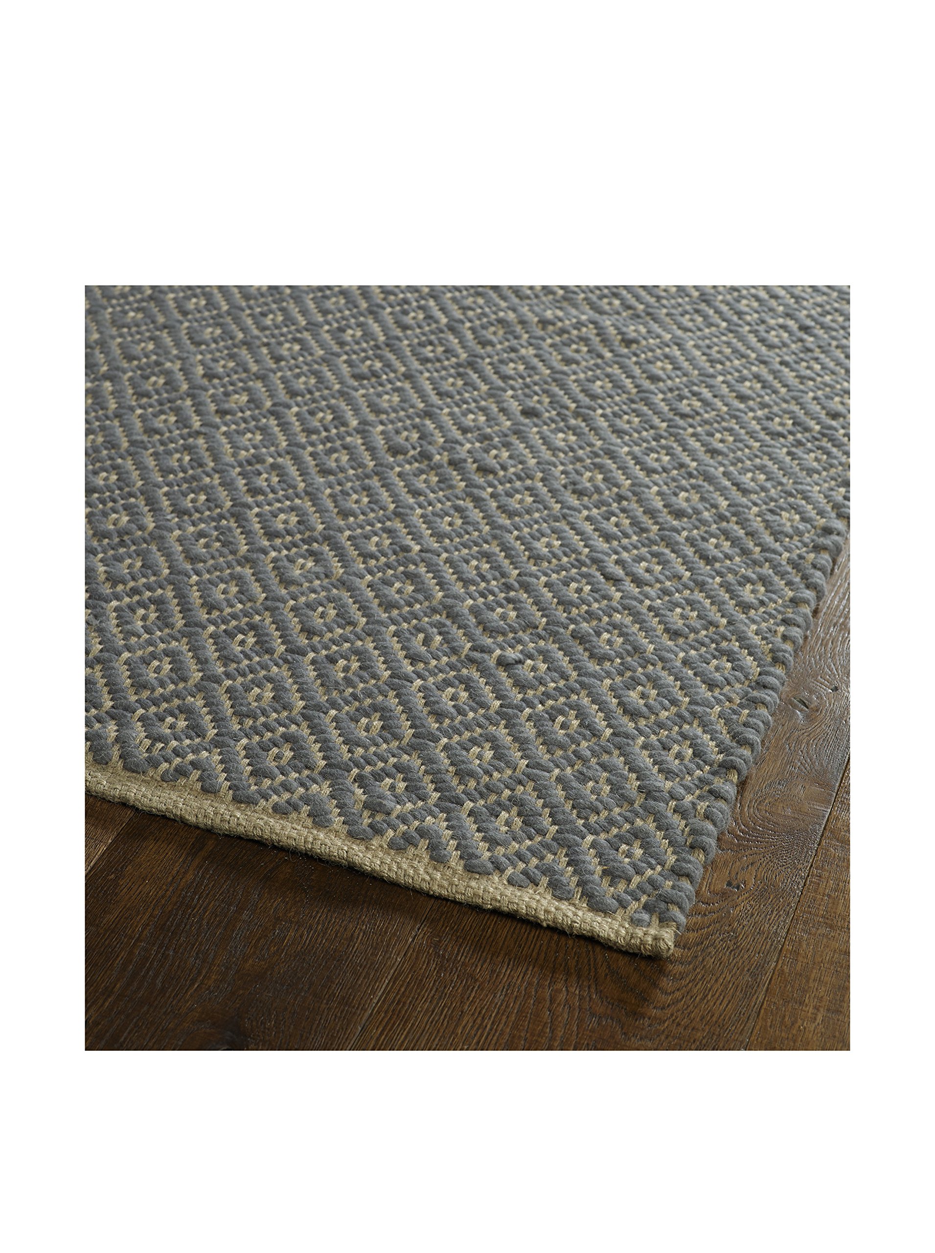 Kaleen Rugs Colinas Handmade Jute Area Rug - 8' x 10' Grey Natural Fiber Rug for Living Room, Bedroom & Home Decor | Eco-Friendly & Durable