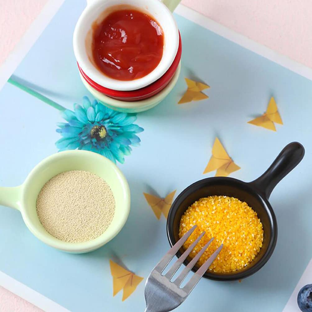 HEMOTON 5-Piece Mustard Dishes Set - Creative Snack & Dessert Plates for Condiments, Sauces, Dips | Perfect for Party Serving, BBQ, Picnics & Home Dining